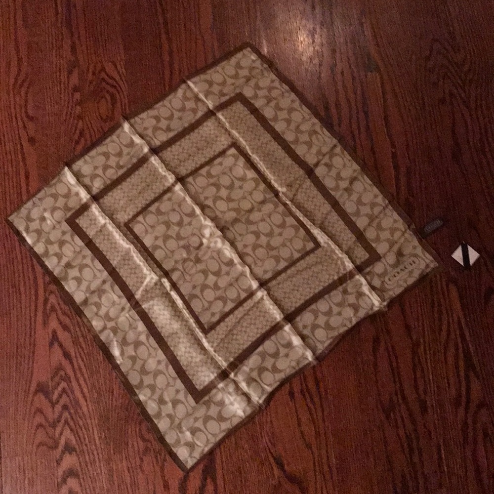 NWT Classic Coach Silk Scarf